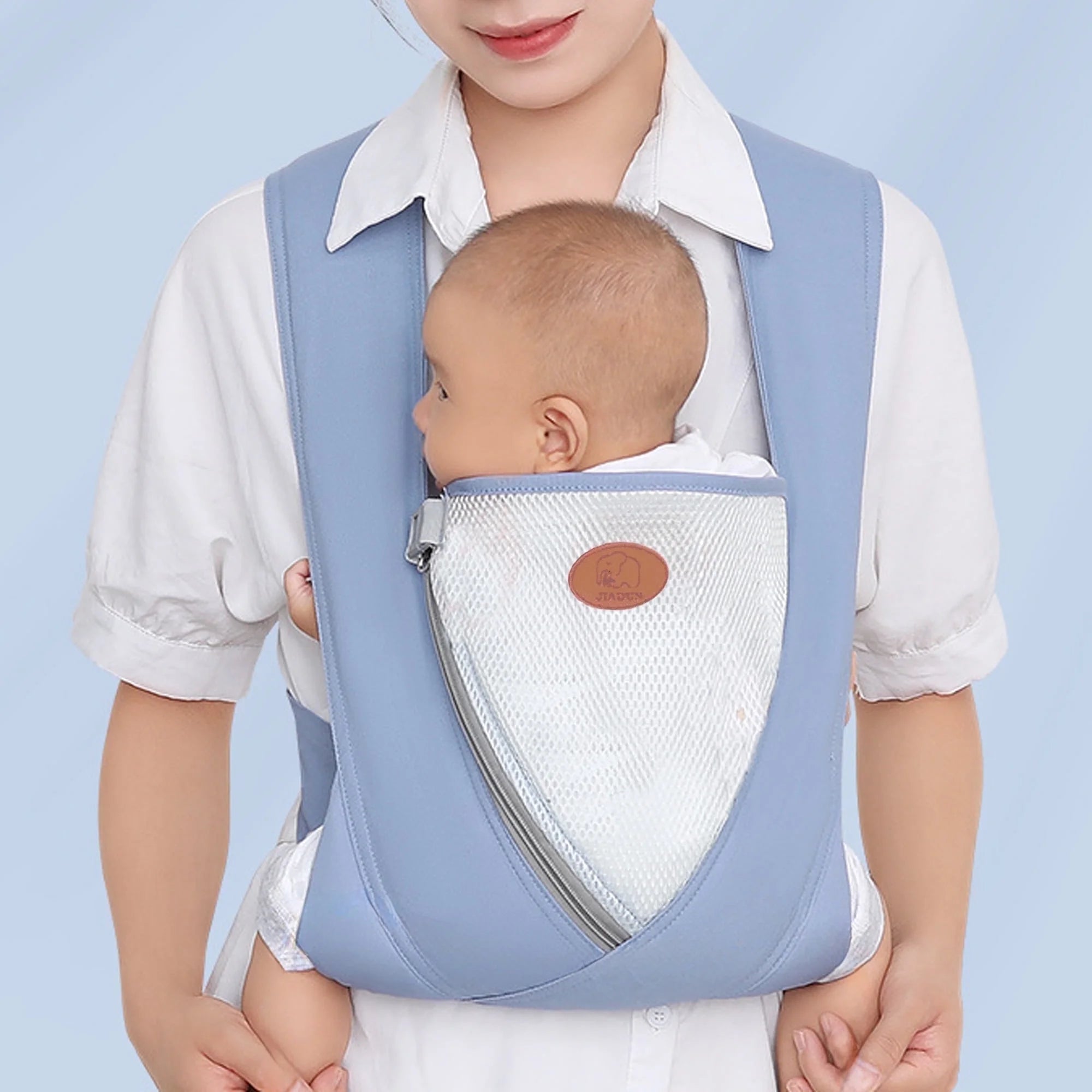 Baby Carrier Newborn to Toddler,4-In-1 Baby Ergonomic and Cozy Adjustable Lightweight Infant Carrier,Newborn Baby Carrier for 8-32 Lbs,Blue