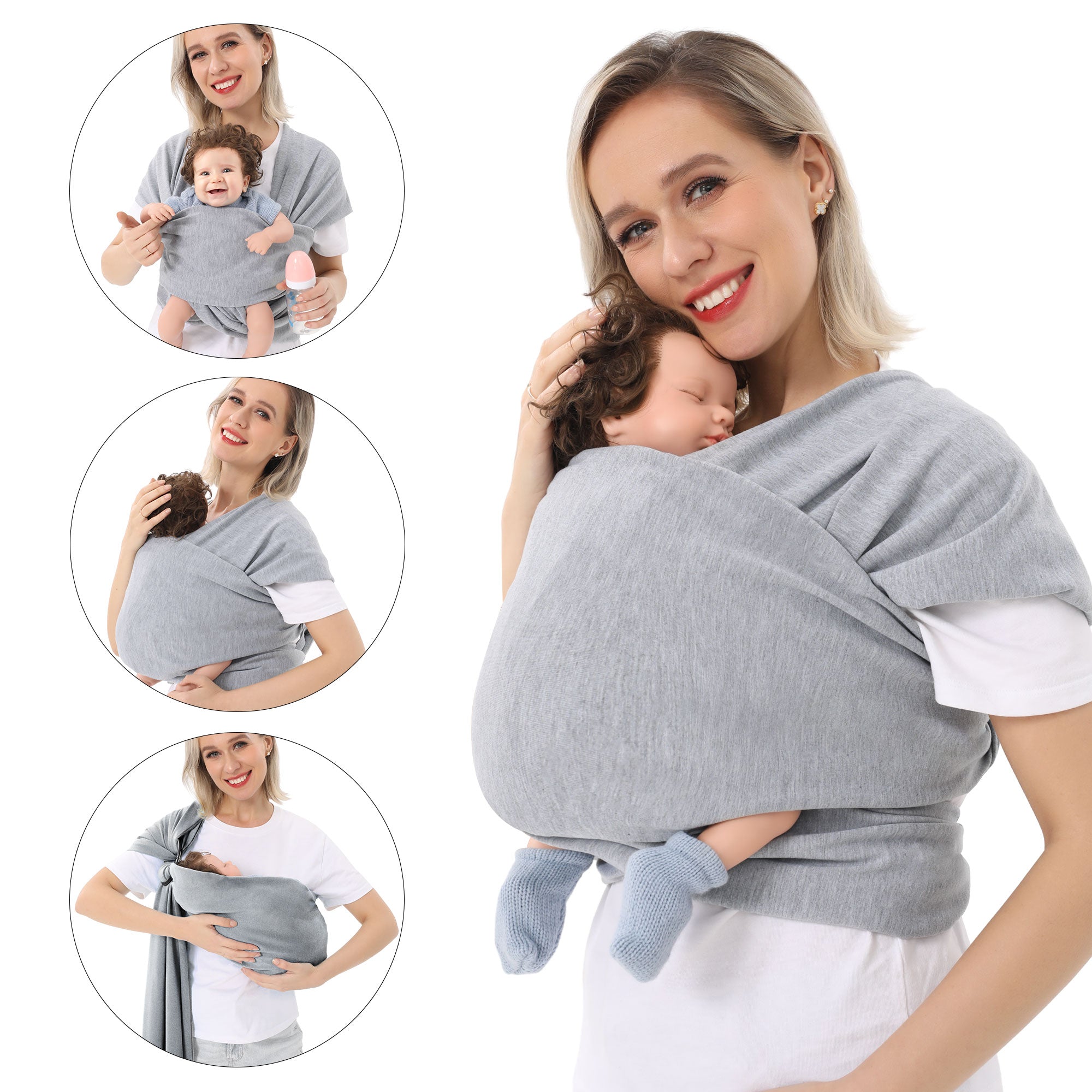 Baby Carrier Front Wrap Scarf Baby Carrier Bag Multi-Functional Baby Carrier Front and Back Dual
