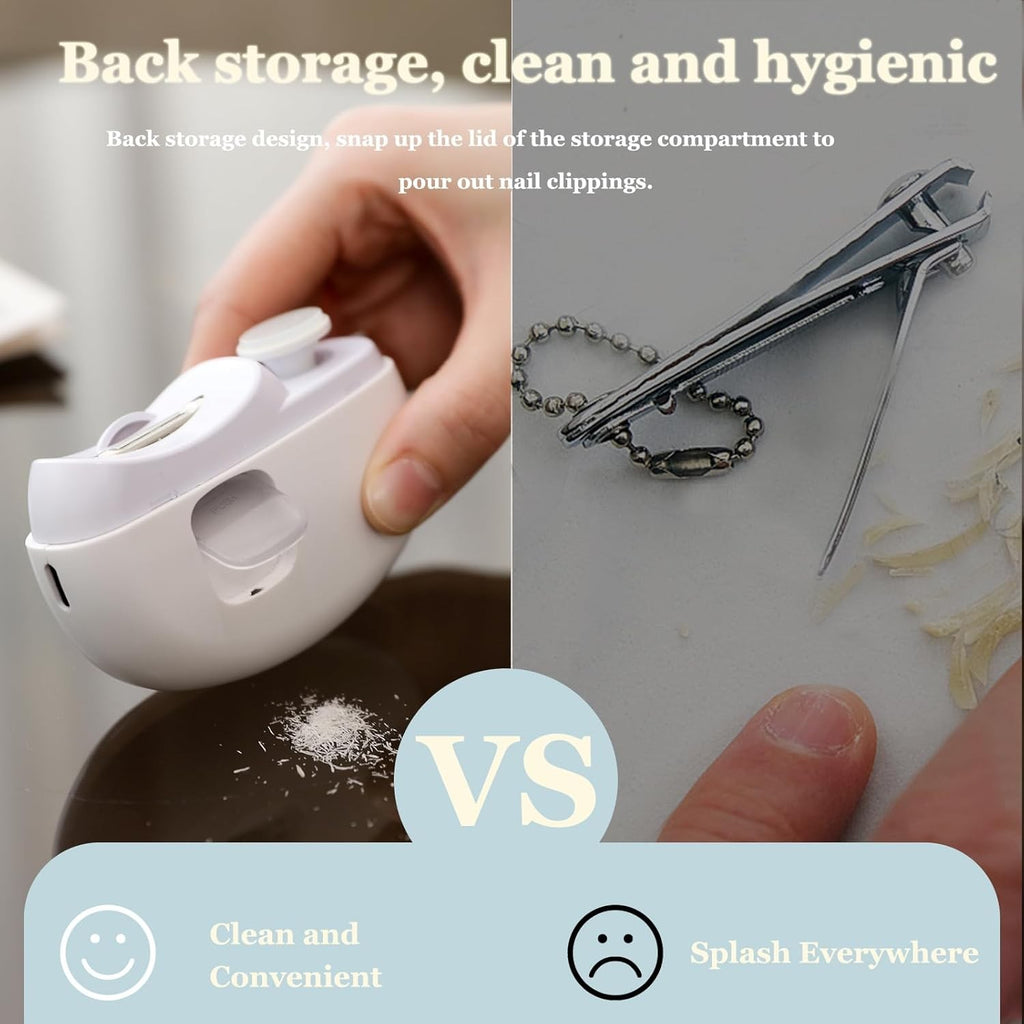 Safety Electric Nail Clipper Automatic Thick Nails Trimmer Professional Tool US