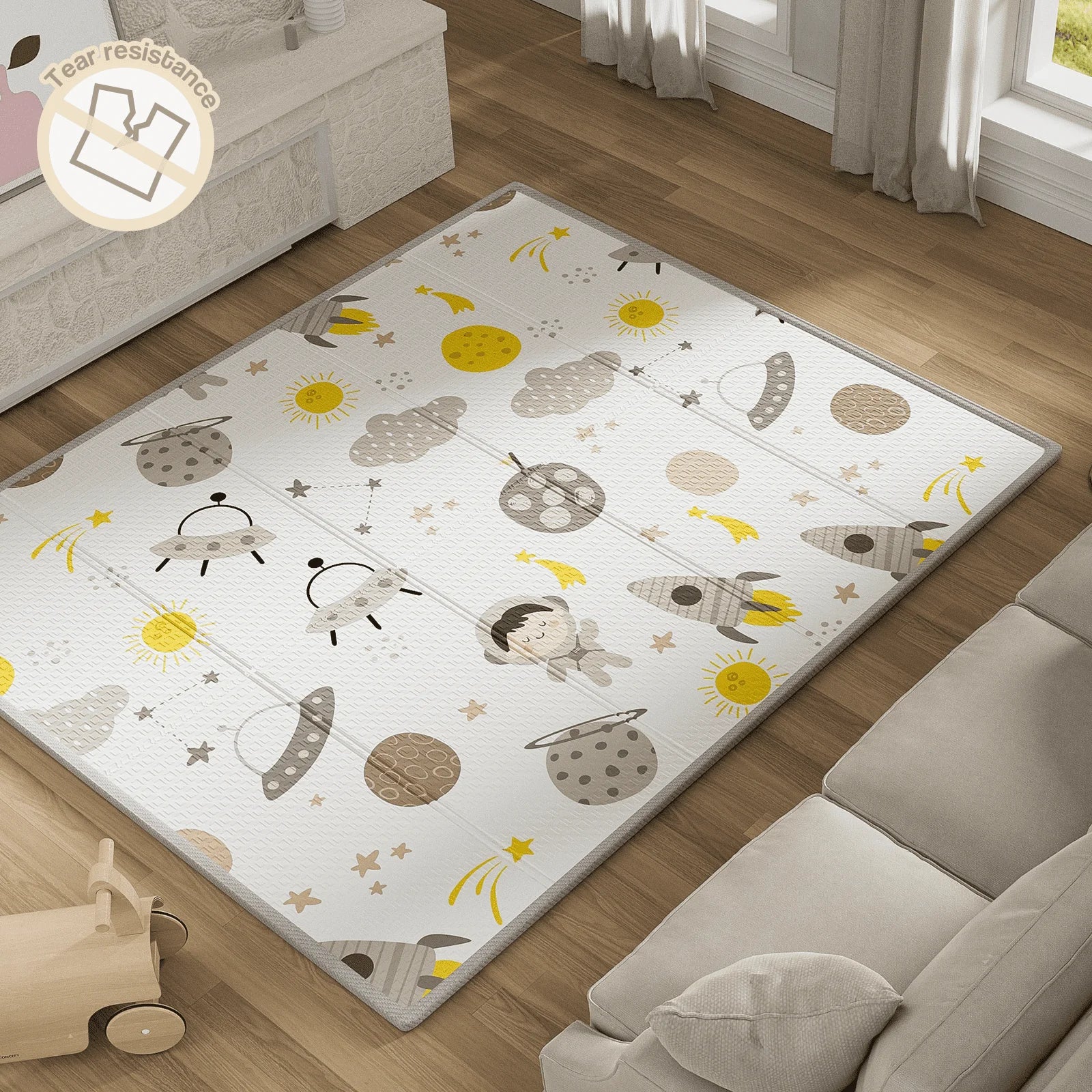 Baby Play Mat,Fabric Play Mat for Baby,59X71Inch Baby Playmat for Floor