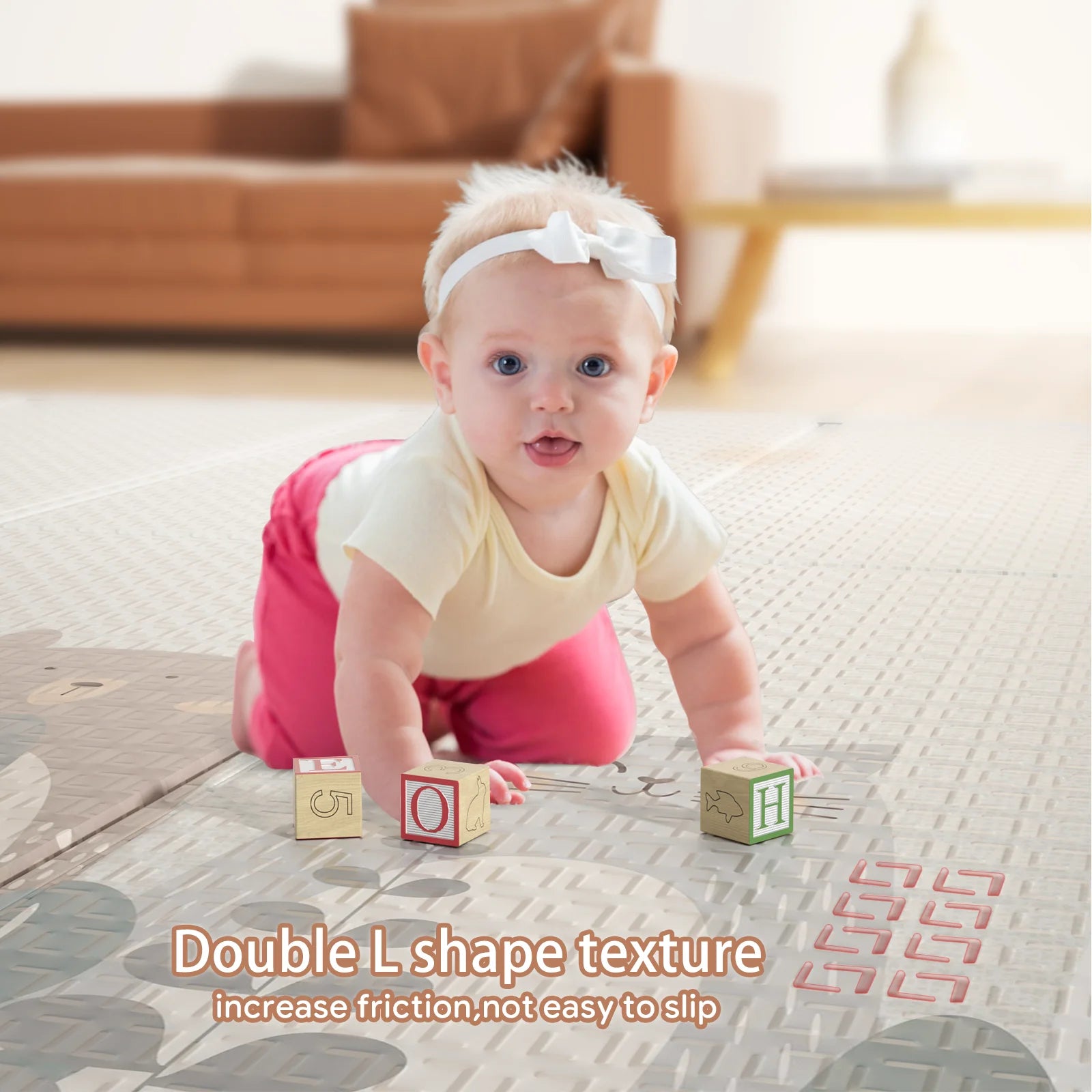 Baby Play Mat,Fabric Play Mat for Baby,59X71Inch Baby Playmat for Floor