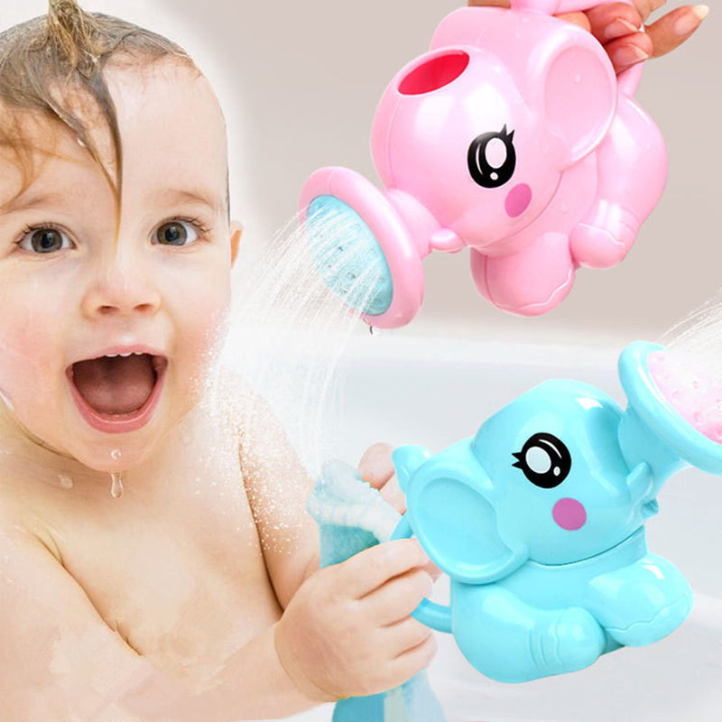 Baby Bath Toys Lovely Plastic Elephant Shape Water Spray for Baby Shower Swimming Toys Kids Gift Storage Mesh Bag Baby Kids Toy
