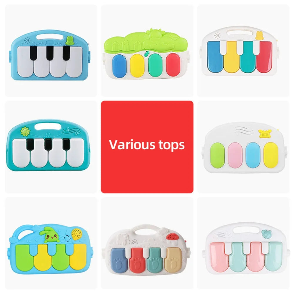 Baby Play Mat, 3 in 1 Baby Activity Play Mat Infant Play Gym Kids Musical Play Crawling Mat, Green