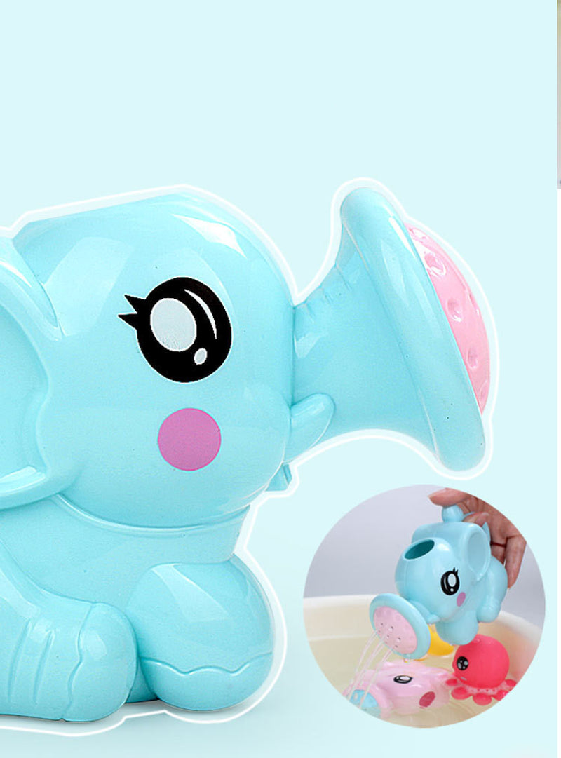 Baby Bath Toys Lovely Plastic Elephant Shape Water Spray for Baby Shower Swimming Toys Kids Gift Storage Mesh Bag Baby Kids Toy