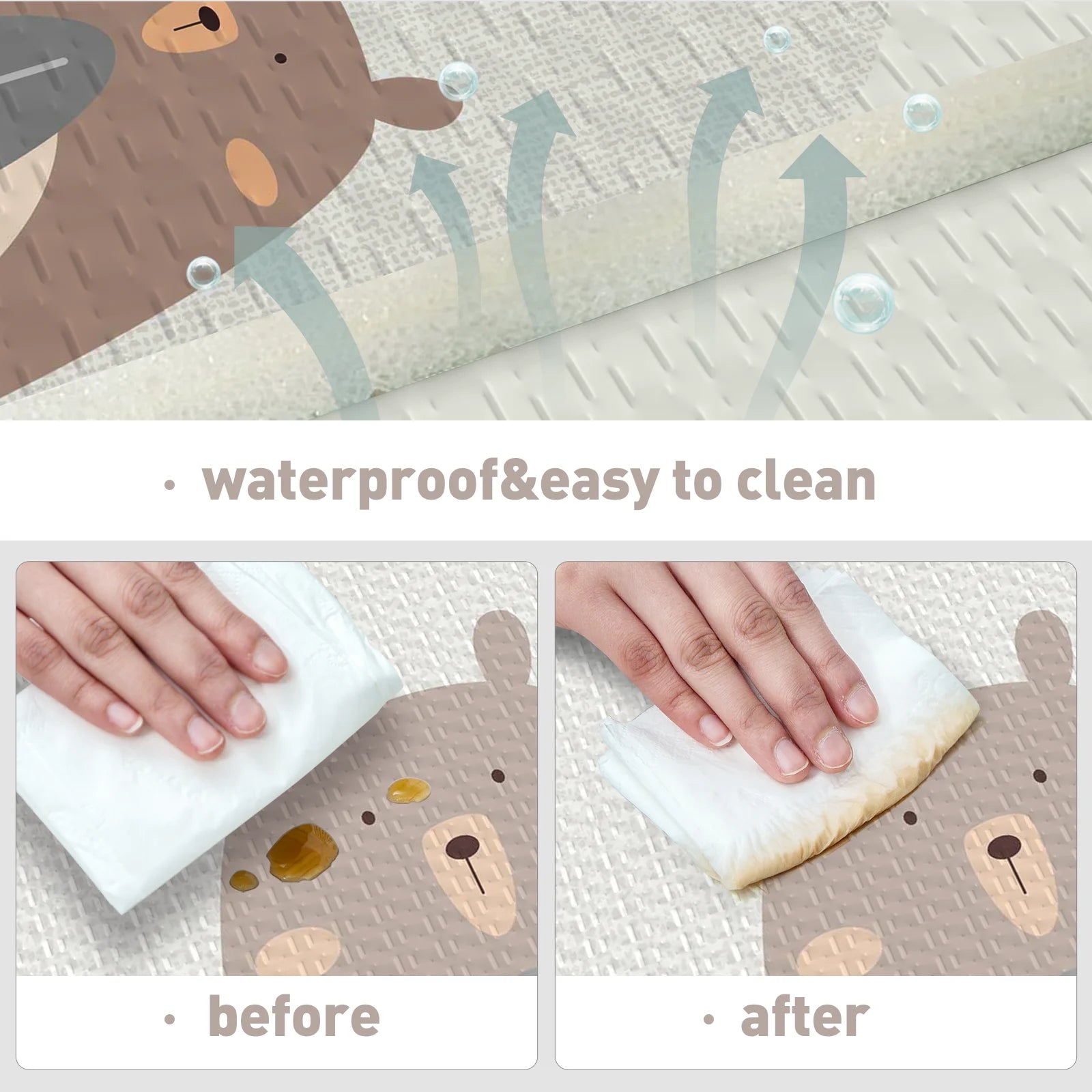 Baby Play Mat,Fabric Play Mat for Baby,59X71Inch Baby Playmat for Floor