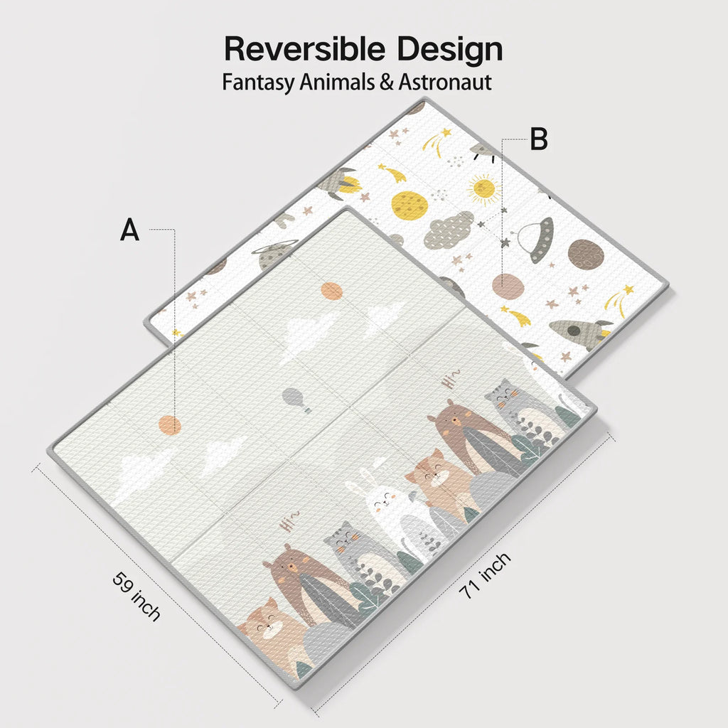 Baby Play Mat,Fabric Play Mat for Baby,59X71Inch Baby Playmat for Floor